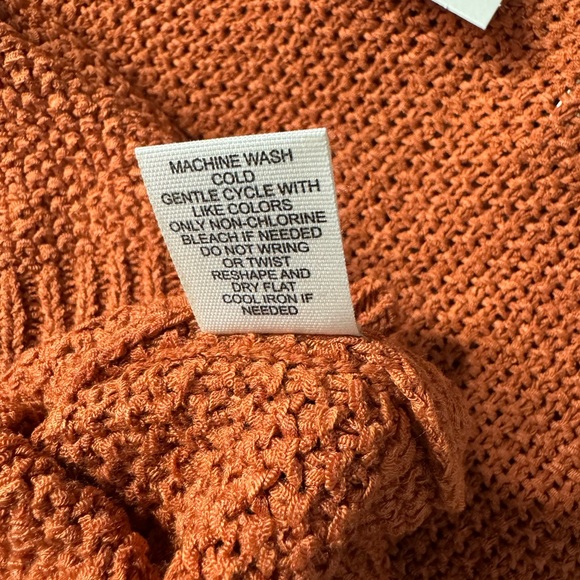 Anthropologie Moon & Madison Knit Sweater Top Rust Orange Size XS - Picture 6 of 6